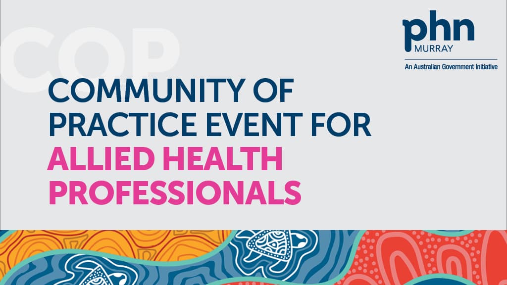 Community of practice event for allied health professionals